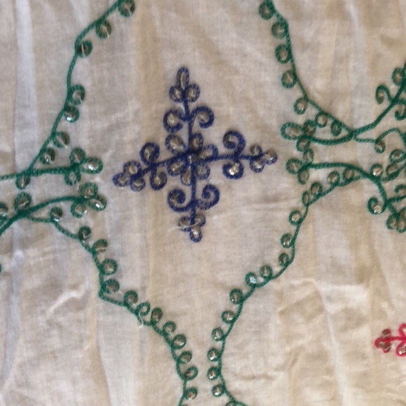 Ruby YaYa boho sequined caftan/swim coverup - Picture 4 of 10